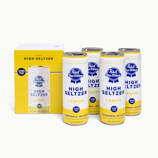 Pabst (PBR) - PABST | PBR Infused High Seltzer - HIGH LEMON | 10mg | 4 Pack - 1
