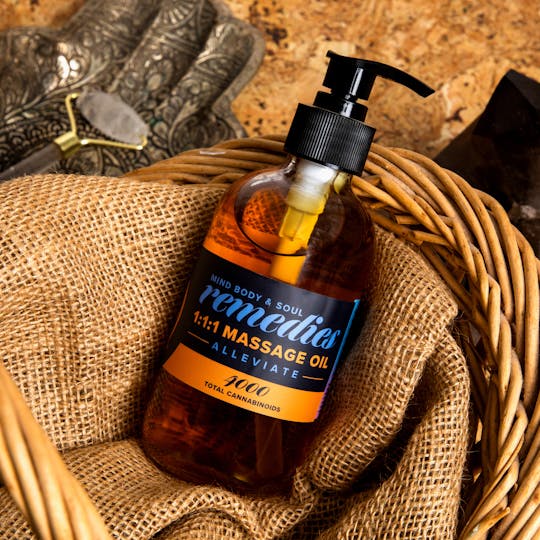 Mind Body & Soul Support - 8 oz 1333mg 1:1:1 THC:CBD:CBG Massage oil - 1