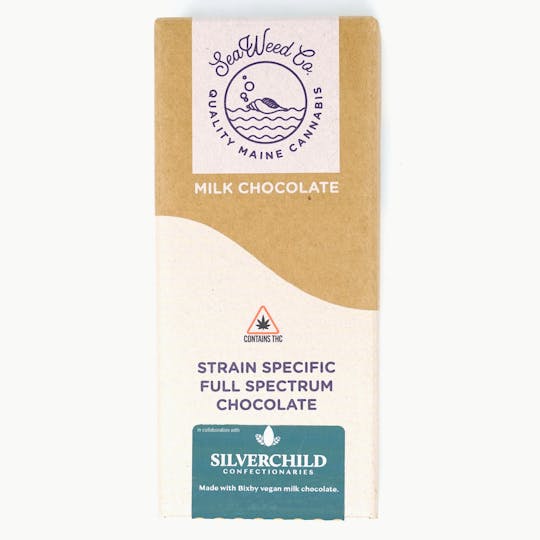 SeaWeed Co. - SWC - Cookies Kush strain - Vegan Milk Chocolate Bar - 90mg - 1