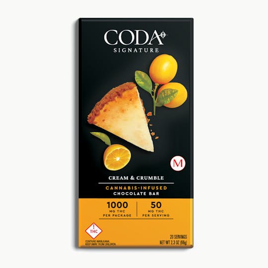Coda Signature - Cream & Crumble Chocolate | 1000mg THC | MED - 1