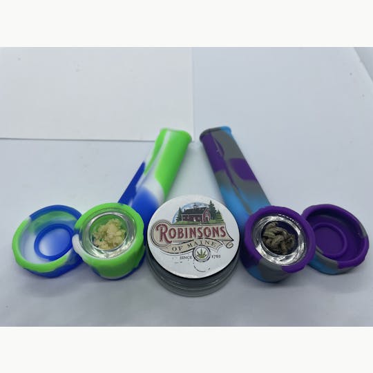 Robinsons of Maine LLC - 3.5" Silicone Pipe with Glass Bowl and Cap - 1