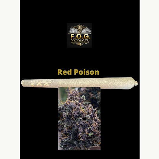 FOG Products - Red Poison Pre Roll 1G+ (Indica) - 1