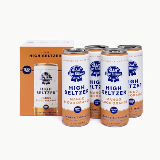 Pabst (PBR) - PABST | PBR Infused High Seltzer - MANGO BLOOD ORANGE | 10mg | 4 Pack - 1