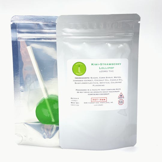 Mainely Medical - Mainely Medical Strawberry-Kiwi Lollipop 25mg FULL SPECTRUM - 1
