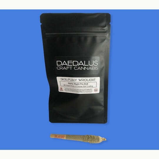 Daedalus Craft Cannabis - Starry Night Pre-Roll w/ Hash Rosin & Kief Coating - 1 1/4s - 5 pack - 1