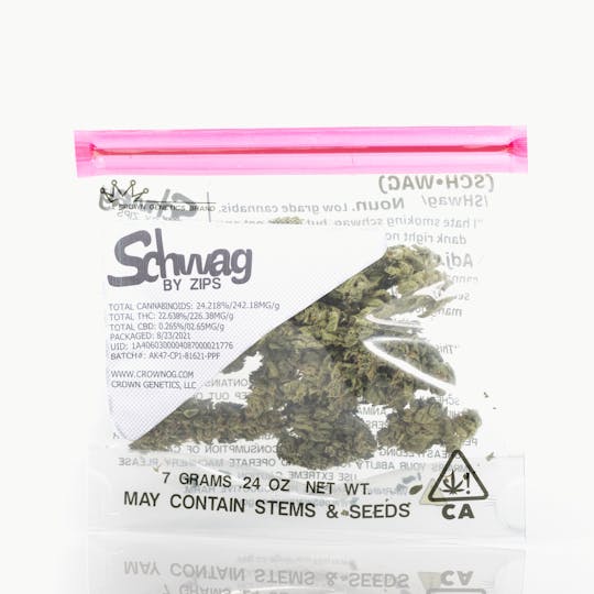 Crown Genetics - Schwag By Zips Strawberry Cough Half Ounce 14G - 1