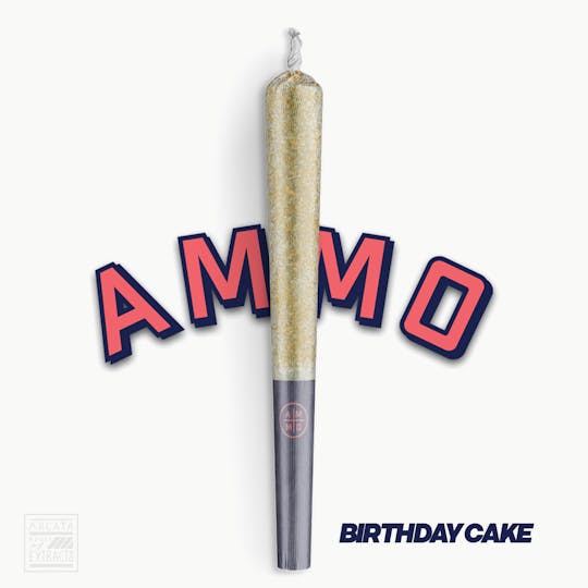 AMMO - Birthday Cake - Live Resin Infused - 1g Pre-roll - 1