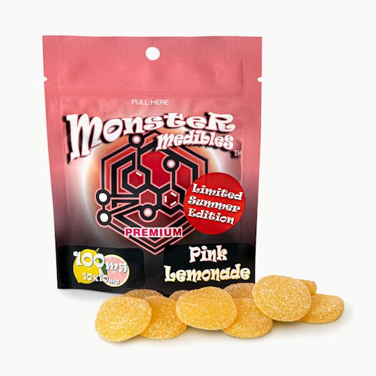 Monster Xtracts - Pink Lemonade (10x10mg) Gummies - 1