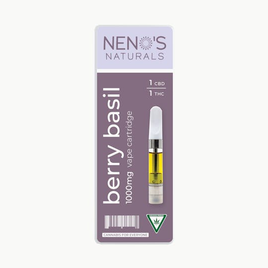 Neno's Naturals - Neno's Naturals Berry Basil 1:1 THC/CBD C-Cell Vape 1g - 1