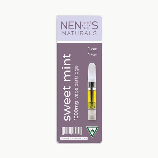 Neno's Naturals - Neno's Naturals Sweet Mint 1:1 THC/CBD C-Cell Vape 1g - 1