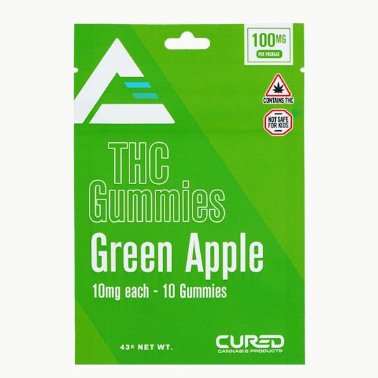 Cured - Green Apple Gummy Triangles - 1