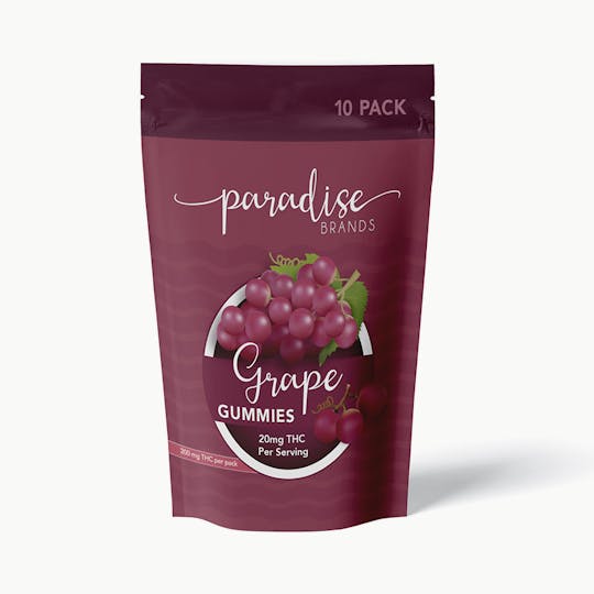 Paradise Brands - Paradise Brands 10 Pack Gummies Grape 200mg - 1