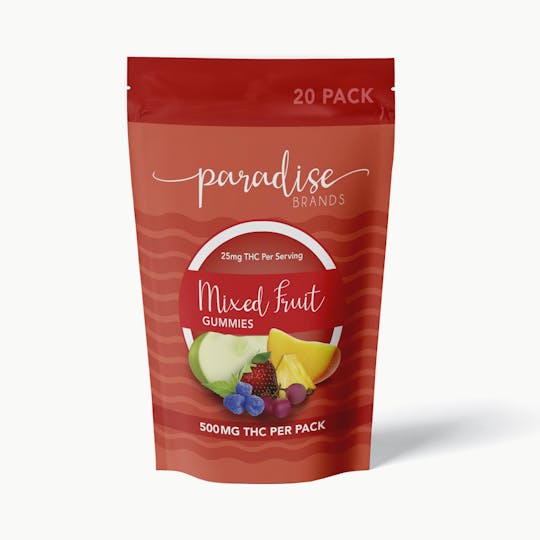 Paradise Brands - Paradise Brands 20 Pack Gummies Assorted 500mg - 1