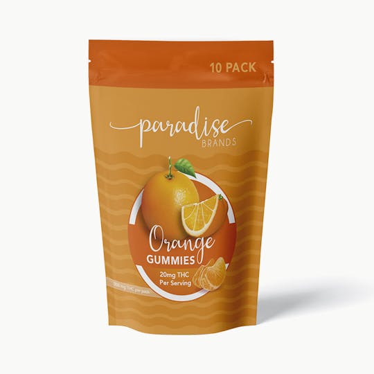 Paradise Brands - Paradise Brands 10 Pack Gummies Orange 200mg - 1
