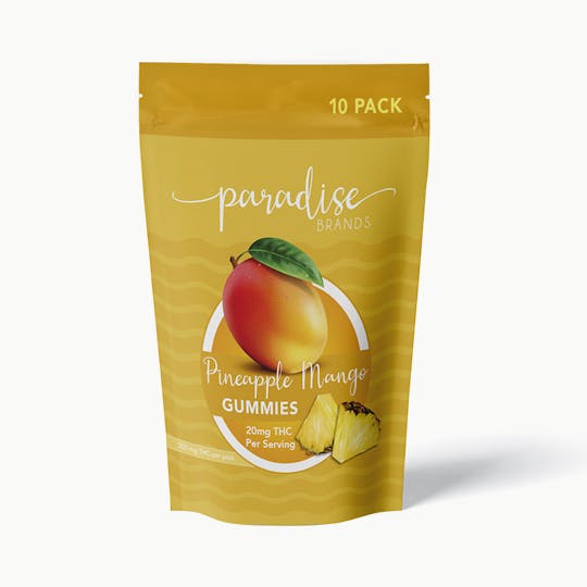 Paradise Brands - Paradise Brands 10 Pack Gummies Pineapple Mango 200mg - 1