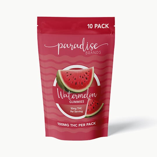 Paradise Brands - Paradise Brands 10 Pack Gummies Watermelon 100mg - 1