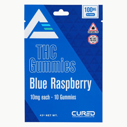 Cured - Blue Raspberry Gummy Triangles - 1