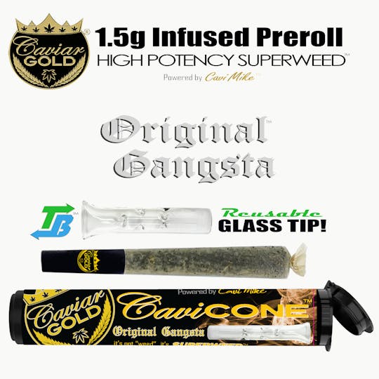 Caviar Gold - Caviar Gold l Cavi Cone l Original Gangsta l 1.5 Infused Pre-Roll - 1