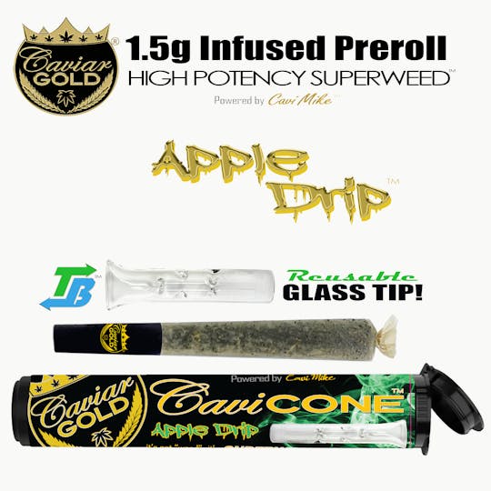 Caviar Gold - Caviar Gold l Cavi Cone l Apple Drip l 1.5g Infused Pre-Roll - 1