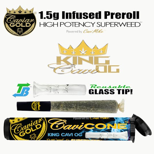 Caviar Gold - Caviar Gold l Cavi Cone l King Cavi OG l 1.5g Infused Pre-Roll - 1