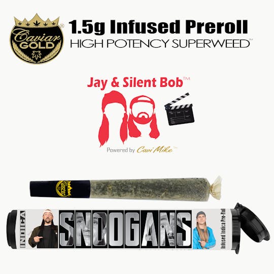Caviar Gold - Caviar Gold l Jay & Silent Bob Cone l Snoogans l 1.5g Infused Preroll - 1