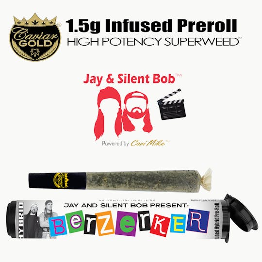 Caviar Gold - Caviar Gold l Jay & Silent Bob Cone l Berzerker | 1.5g Infused Preroll - 1