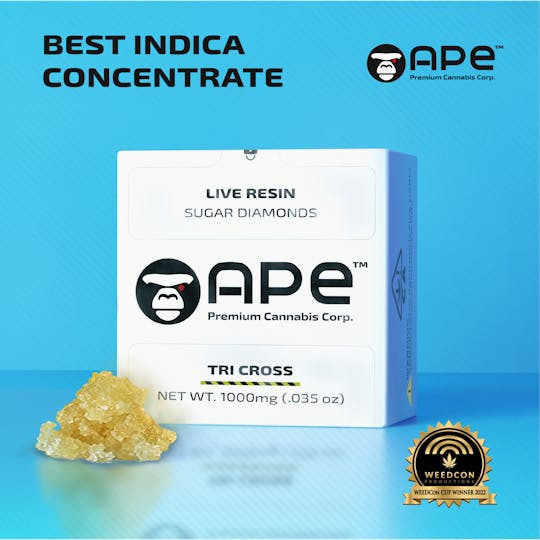 APE Premium Cannabis Corp - TRI CROSS - live resin sugar diamonds 1000 mg - 1