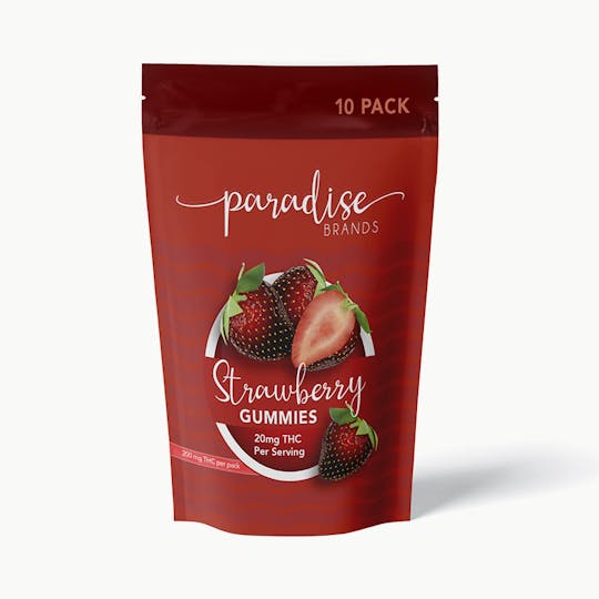 Paradise Brands - Paradise Brands 10 Pack Gummies Strawberry 200mg - 1