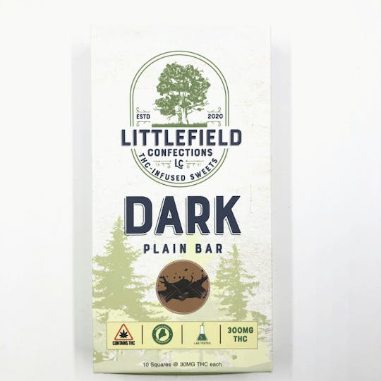 Indico - 300mg Dark Chocolate Bar - Littlefield Confections - 1
