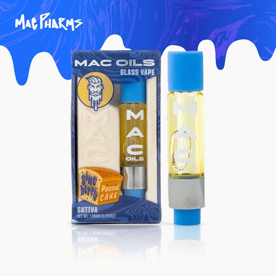 Mac Pharms - MacPharms I Mac Oils I Blueberry Pound Cake I Sativa I 1g 510 Cartridge - 1