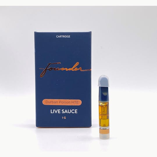 The Founder - The Founder- Live HTE Sauce 1.0g Cart (510)-Durban Poison - 1