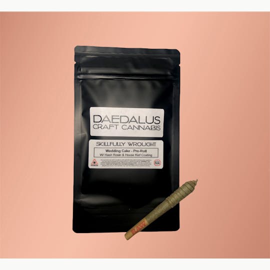 Daedalus Craft Cannabis - Wedding Cake Pre-Roll w/ Hash Rosin & Kief Coating - 1 1/4s - 5 pack - 1