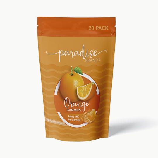 Paradise Brands - Paradise Brands 20 Pack Gummies Orange 400mg - 1