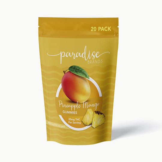 Paradise Brands - Paradise Brands 20 Pack Gummies Pineapple Mango 400mg - 1