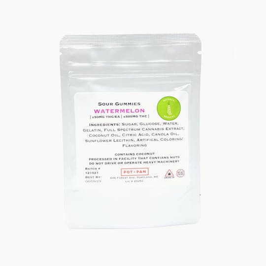 Mainely Medical - Mainely Medical Sour Watermelon Gummies 500mg HIGH DOSE - 1