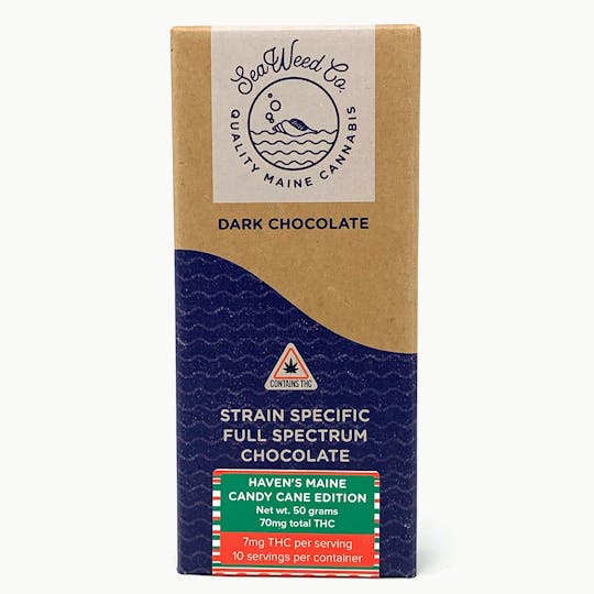 SeaWeed Co. - SWC - Wedding Crasher strain - Dark Chocolate Candy Cane Bar - 70mg - 1