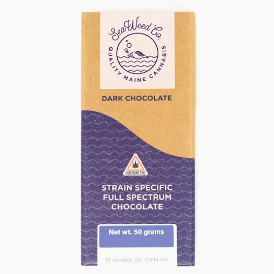SeaWeed Co. - SWC - Wedding Crasher strain - Dark Chocolate Bar - 70mg - 1