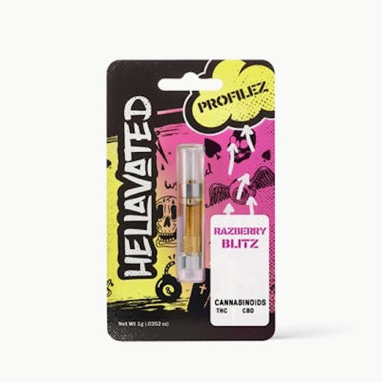 Hellavated - Raspberry Blitz Vape Cart 1g - 1