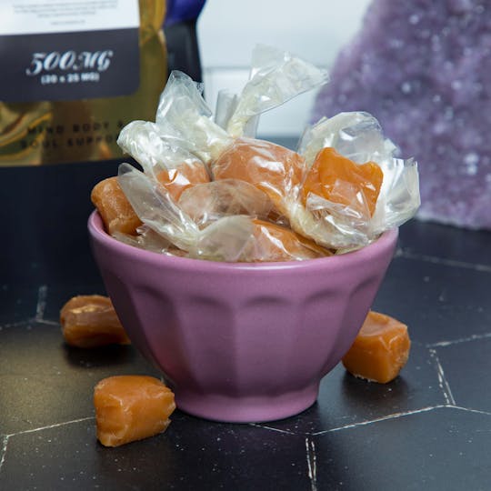 Mind Body & Soul Support - 500mg soft THC Caramels (25mg ea.) by Remedies - 1