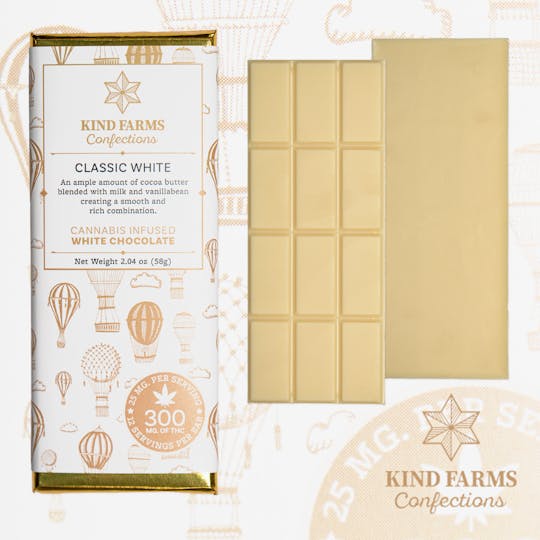 Kind Farms Reserve - Classic White Bar 300mg THC - Kind Farms Confections - 1