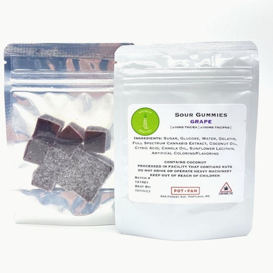 Mainely Medical - Mainely Medical Sour Grape Gummies 100mg FULL SPECTRUM - 1