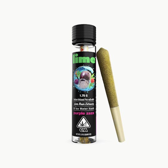 Lime - 1.75g (Indica Infused Pre Roll) | Purple Zaza - 1