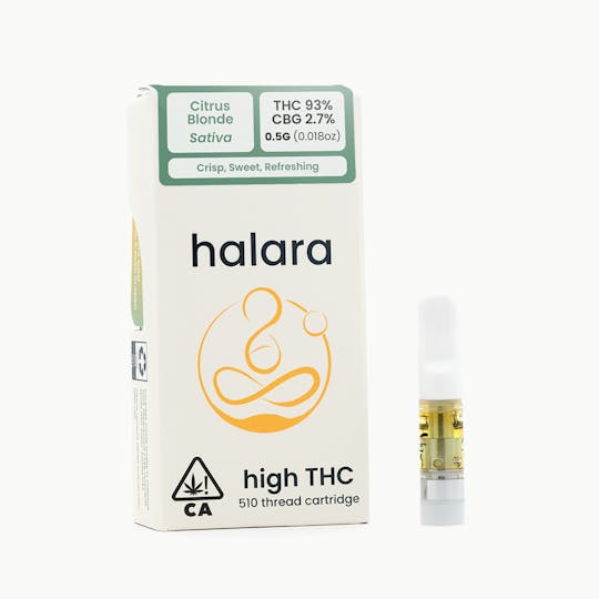 Halara - High THC - Citrus Blonde 0.5G Cartridge - 1