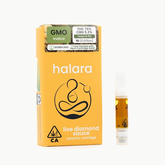 Halara - Live Diamond Sauce - GMO 1G Cartridge - 1