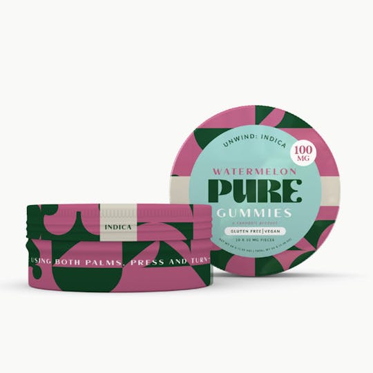 Pure - Pure Gummies Watermelon Indica 100mg - 1
