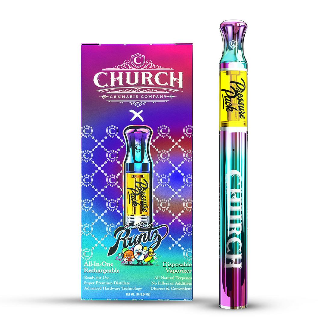Church x Pressure Pack Super Pure Runtz 1g All-ln-One Rechargeable