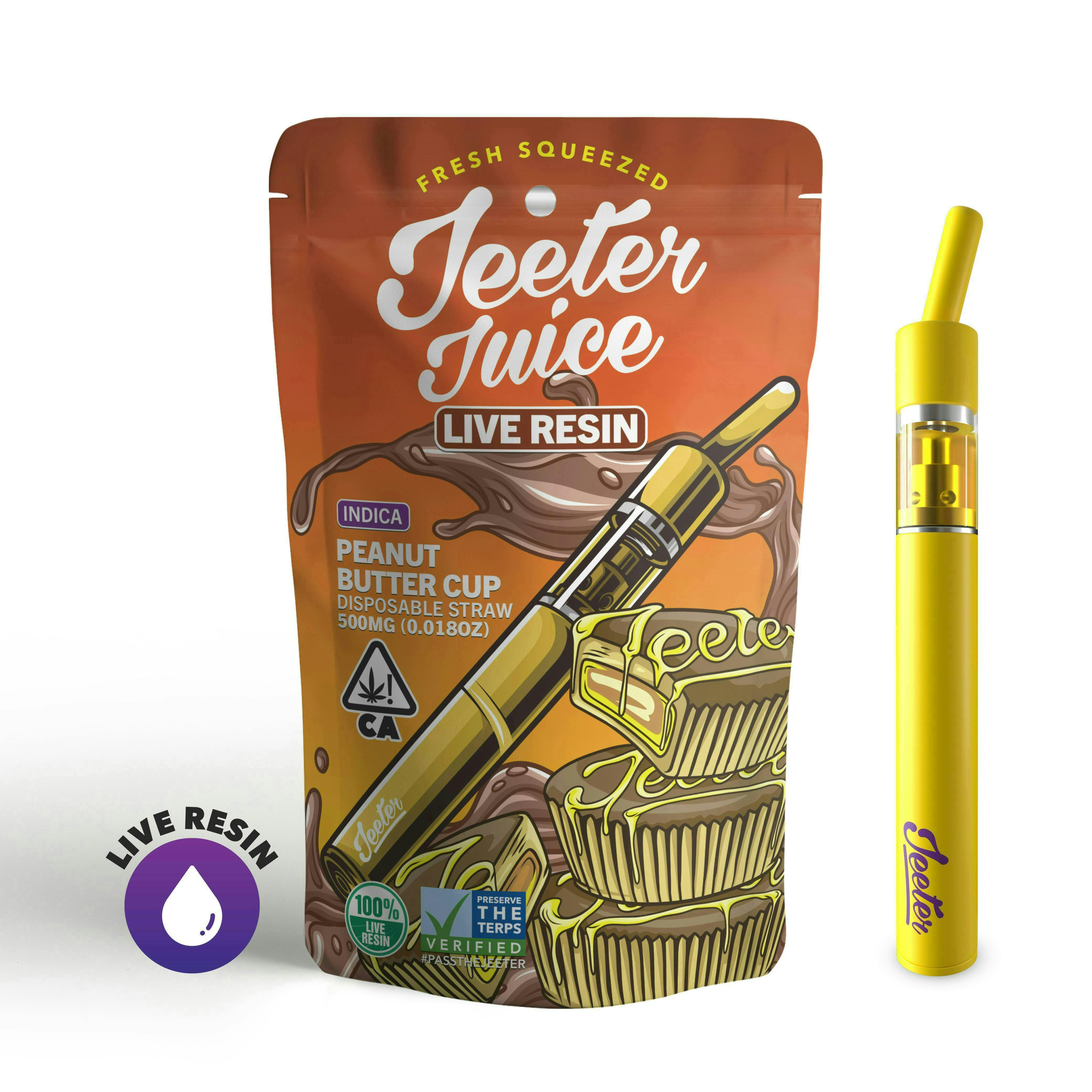 Jeeter Juice Disposable Live Resin Straw Peanut Butter Cup Jeeter