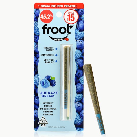 Froot - Froot Blue Razz Dream Infused 1-gram Pre-roll - 1