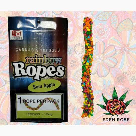 Eden Rose Processing - 125MG Rainbow Rope - Sour Apple - 1
