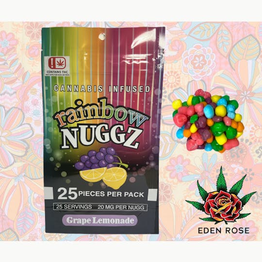 Eden Rose Processing - 500MG Rainbow Nuggz - Grape Lemonade - 1
